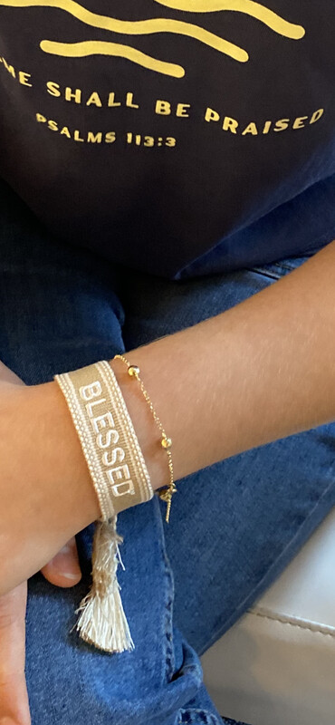 Embroidered Tassel bracelet