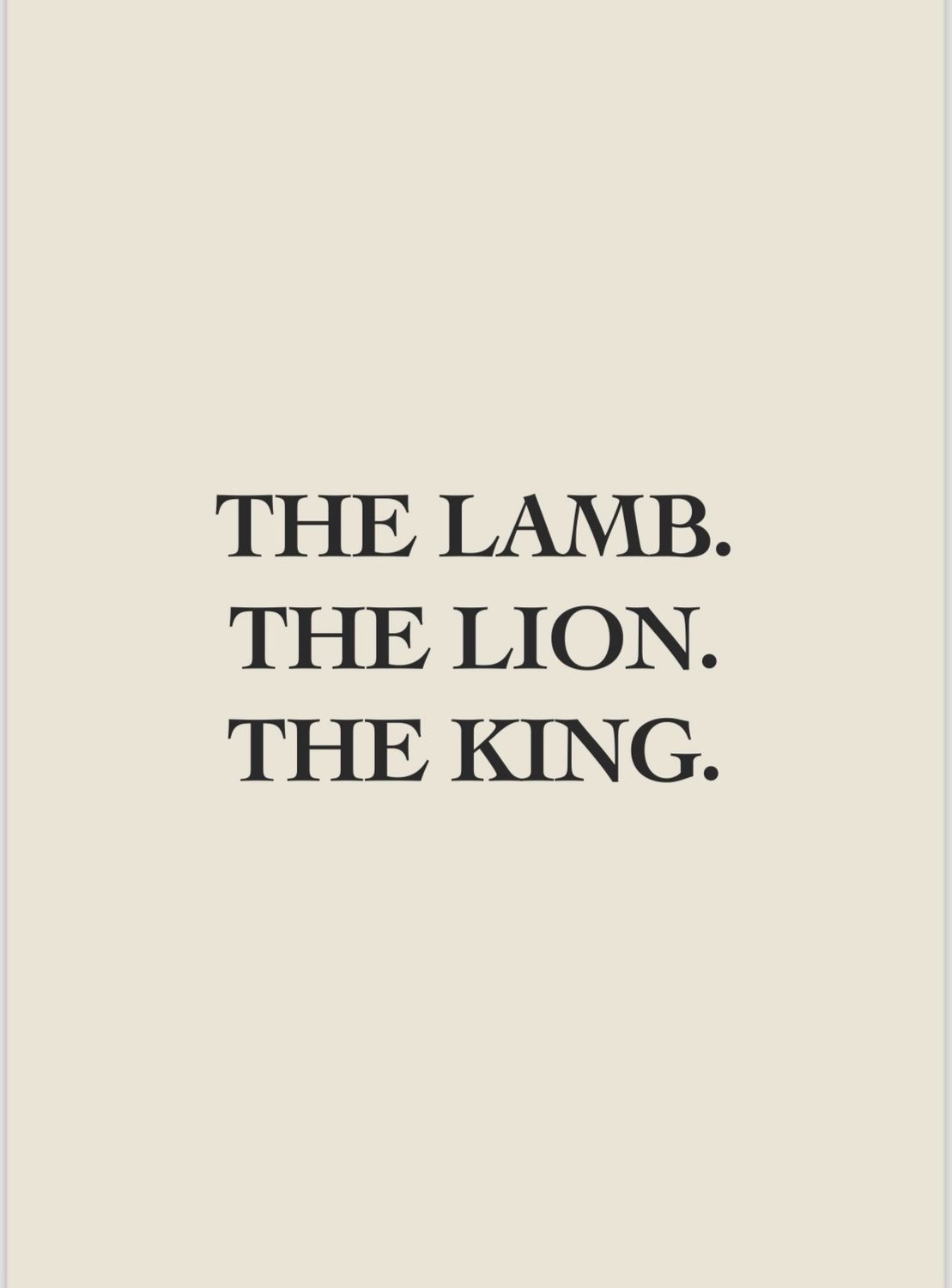 “The Lamb. The Lion. The King.” Tee