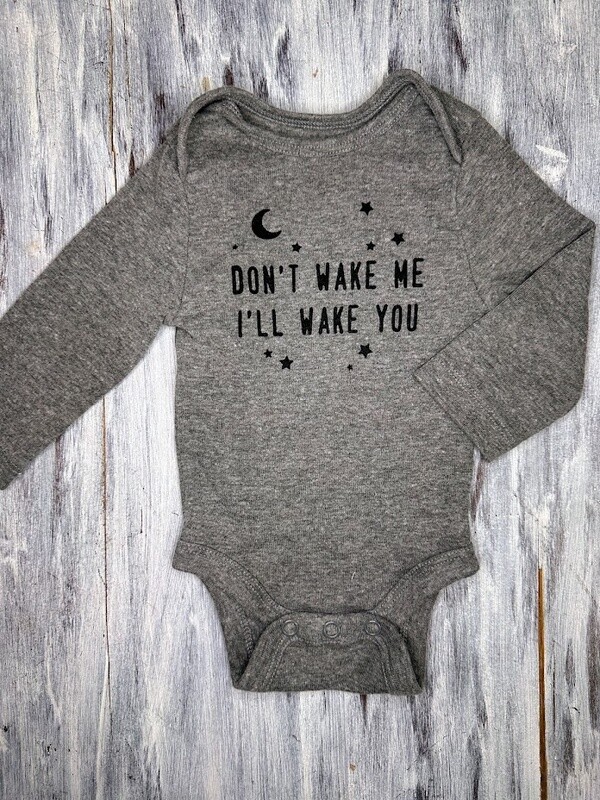 Jumping Beans: &#39;Don&#39;t Wake Me&#39; Bodysuit- Newborn