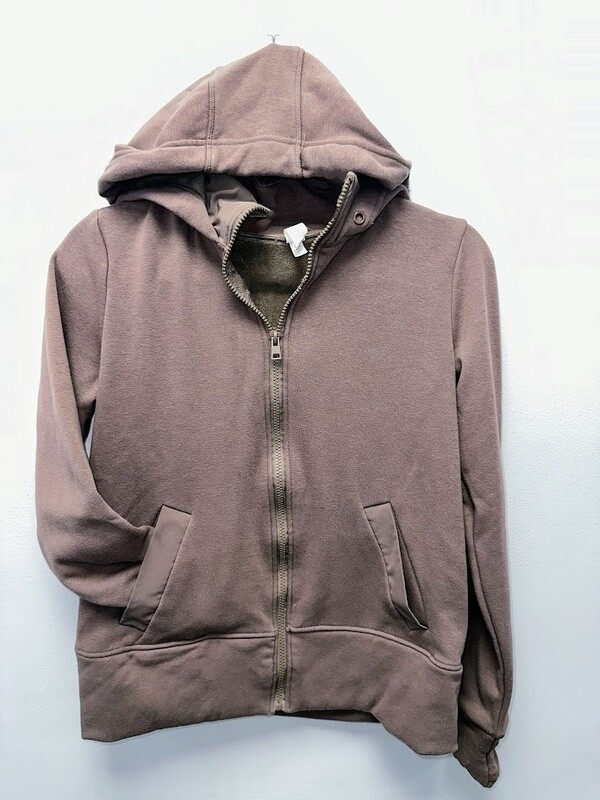 90 Degree: Brown Full Zip- Adult SM