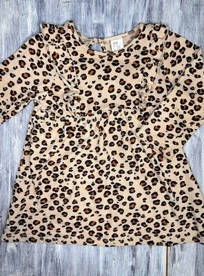 H&M: Leopard Ruffle Dress- 12/18m