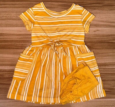Carter's: Yellow Stripe Dress- 18m