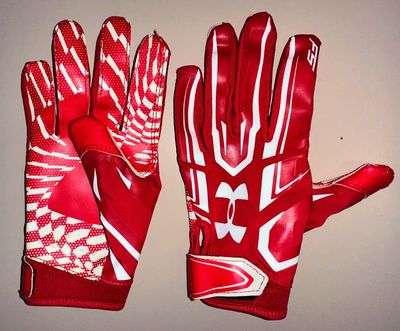 Under Armour: Red Baseball Gloves- 5T+