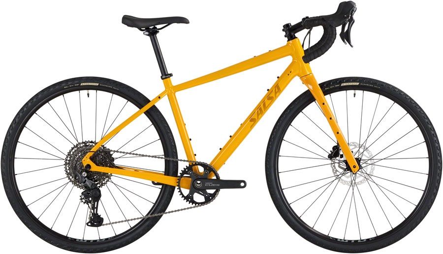 Salsa Journeyer Drop Bar Cues 1x11 Bike - 700c, Aluminum, Mustard, 51cm