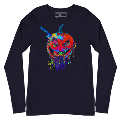 Freak the Calico Killer Pumpkin Unisex Long Sleeve Shirt