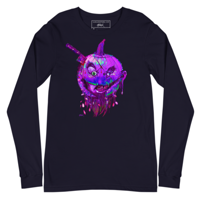 Purple Killer Pumpkin Unisex Long Sleeve Shirt