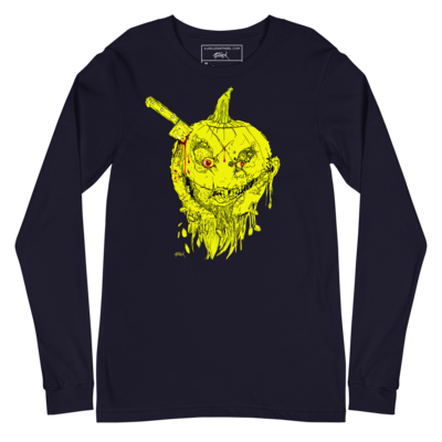 Yellow Killer Pumpkin Unisex Long Sleeve Shirt