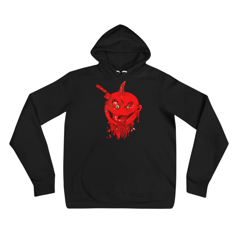 Blood Red Killer Pumpkin Unisex Hoodie