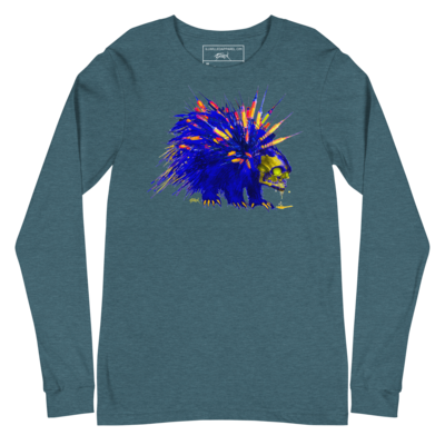 Blue and Yellow Toxic Quills Unisex Long Sleeve Shirt