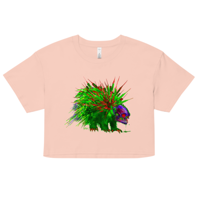 Green and Red Toxic Quills Women’s Crop Top