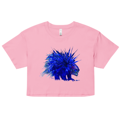 Blue Toxic Quills Women’s Crop Top