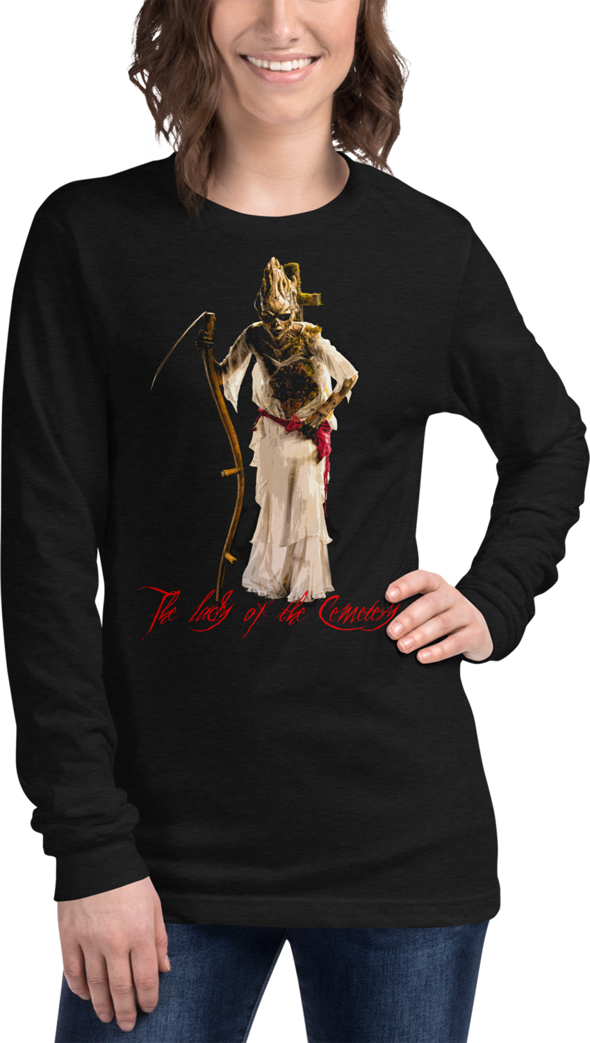 From NETFLIX-Lady Of The Cemetery Face Off Unisex Long Sleeve Shirt
