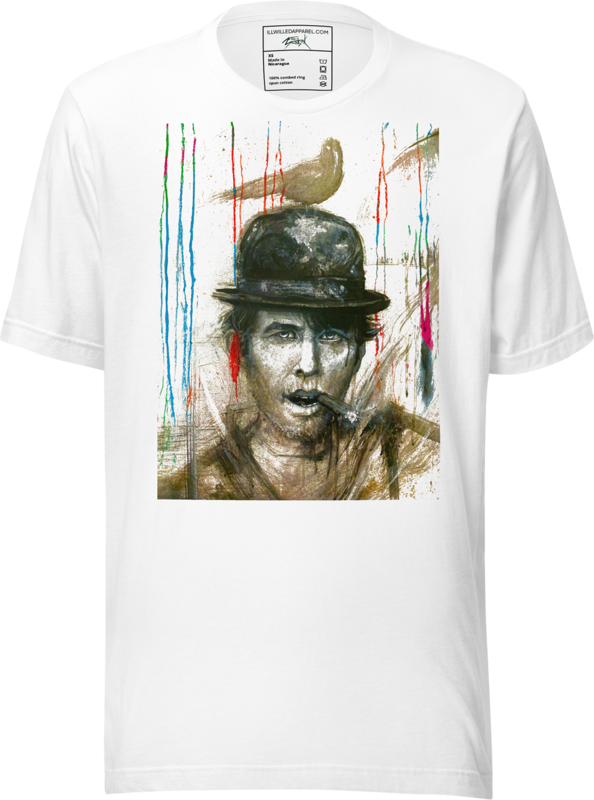 Tom Waits Painting Unisex T-Shirt, Color: White, Size: L