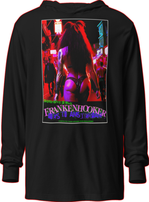 Frankenhooker VHS Wrap Front Back Print Hooded Long Sleeve Shirt