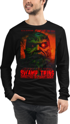 Swamp Thing VHS Wrap Front & Back Print Unisex Long Sleeve Shirt