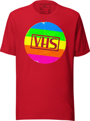 Vinatge Retro VHS Style Sticker - Color Thru Unisex T-Shirt