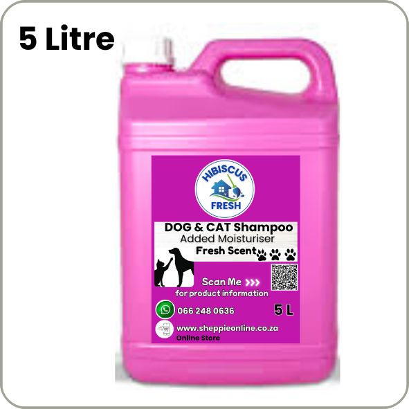 DOG &amp; CAT SHAMPOO - 5 Litre   Added Moisturiser with Fresh Fragrance QUALITY COMPARISON TO TOP LEADING BRANDS