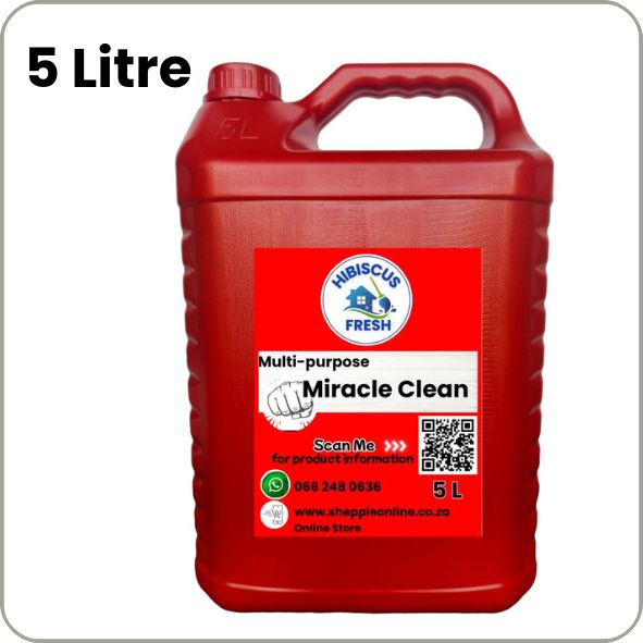 MIRACLE CLEAN - 5 Litre  all-in-one Solution for your Home, Office and Beyond QUALITY COMPARISON TO TOP LEADING BRANDS