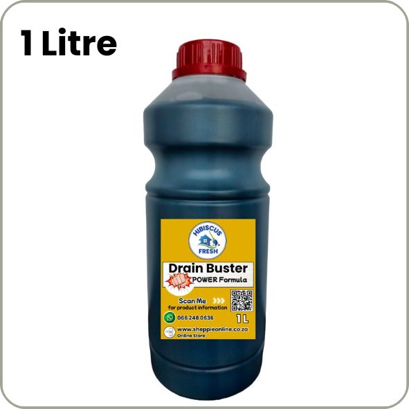 DRAIN BUSTER - 1 Litre   Dissolves fats grease hair soap scum and other debris QUALITY COMPARISON TO TOP LEADING BRANDS
