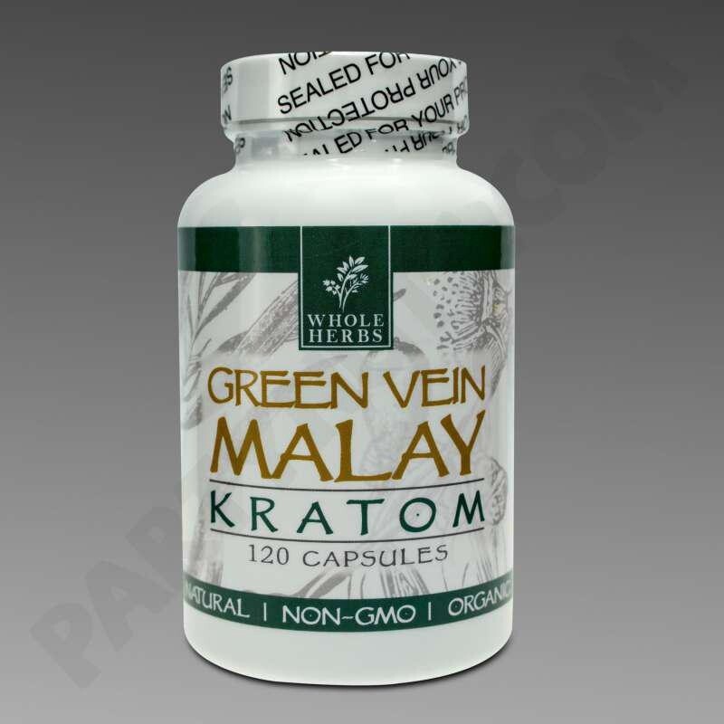 Whole Herbs Green Vein Malay Kratom 60 Capsules