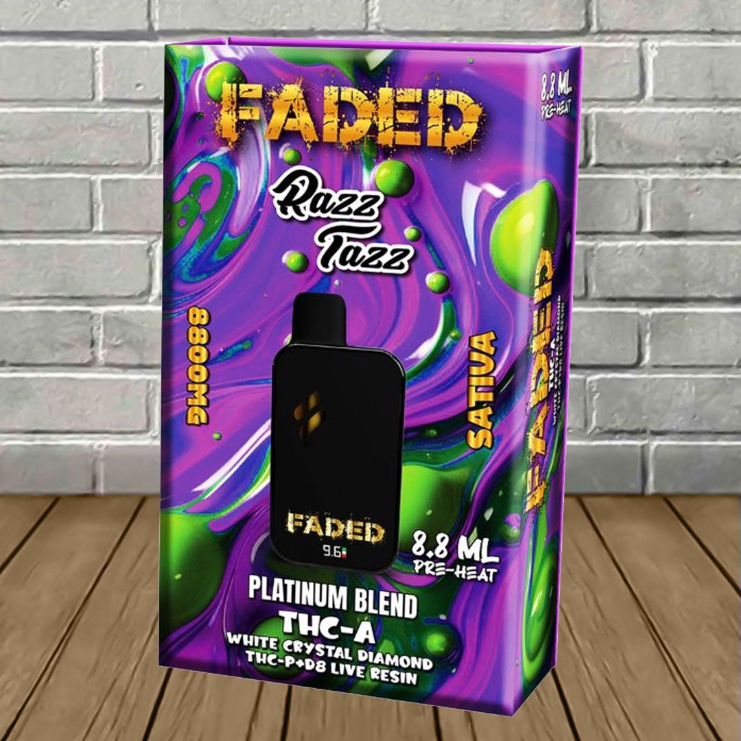 Faded THCa White Crystal Diamond Razz Fazz