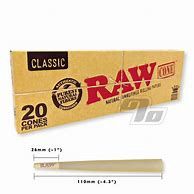 Raw cones 20 per pack Classic King Size