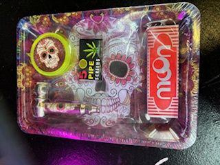 Skull Tray Grinder 5 Piece smoking set
