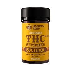 Magnolia Hemp 300mg THC Gummies Sativa 20mg Mango