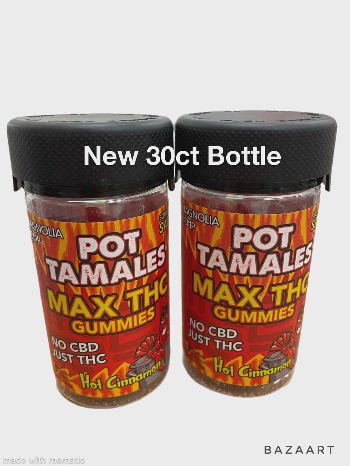 Magnolia Hemp Pot Tamales 100mg THC Per gummy Hot Cinnamon