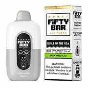 Fifty Bar 20K Puffs, Flavor: Green Apple Blast