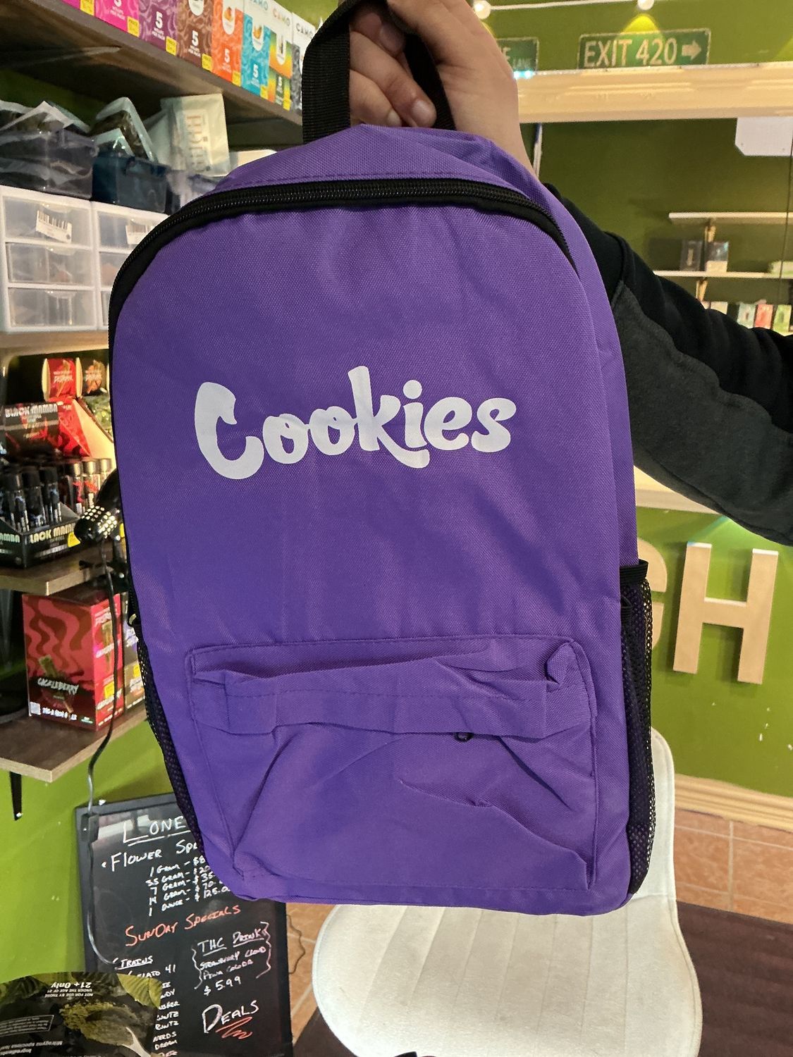Cookies, backpack smell proof, Color: Purple