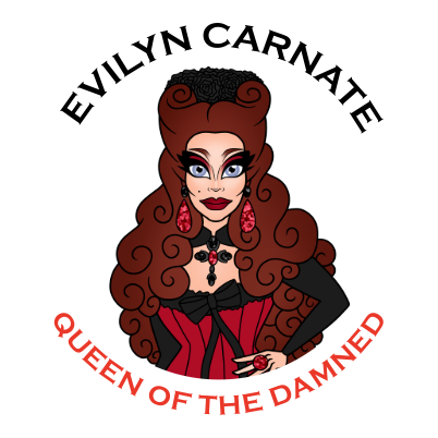 Evilyn Carnate – “Queen of the Damned” Custom Button Pin Badge (38mm)