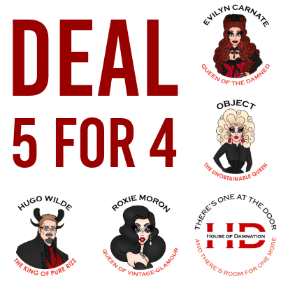 Damned Directors Collection 38mm (1½ inch) Custom Button Pin Badge Set