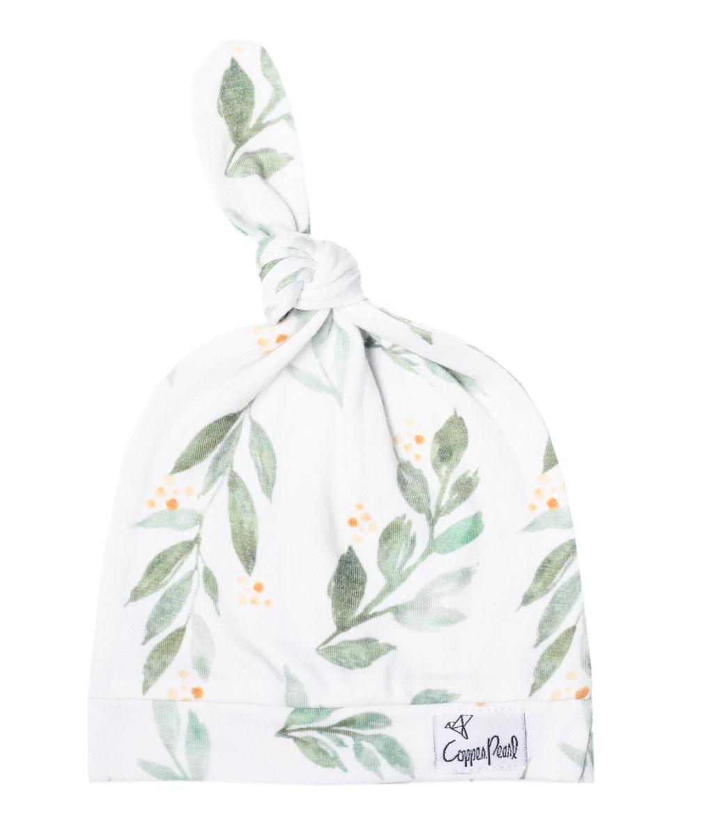 Copper Pearl Knotted Hat - Fern