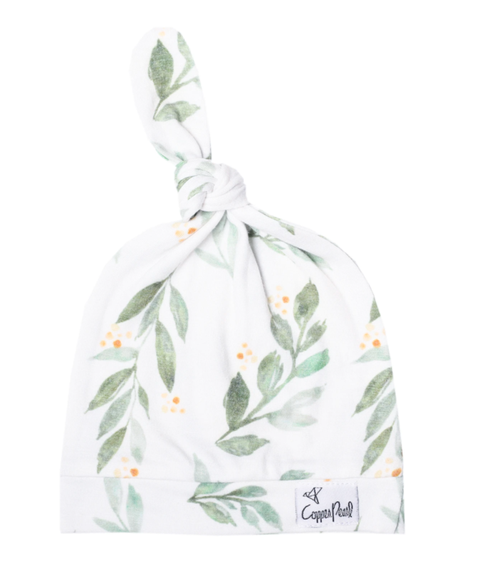 Copper Pearl Knotted Hat - Fern