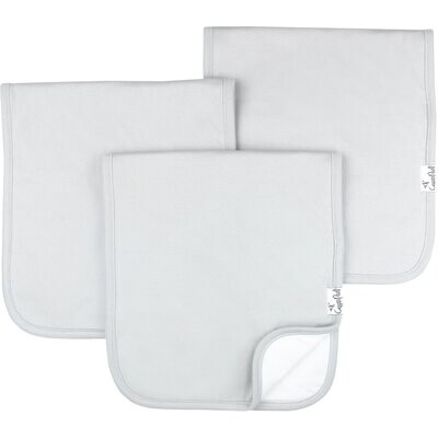 Copper Pearl Burp Cloths - Grey  (set of 3)