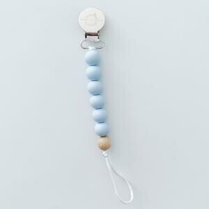 Sugar + Maple Blue Paci-Teether Clip