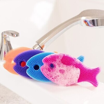 InnoBaby Fish Bath Scrub - Blue