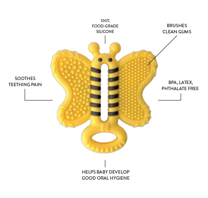 Malarkey Kids Bee Brush Teether
