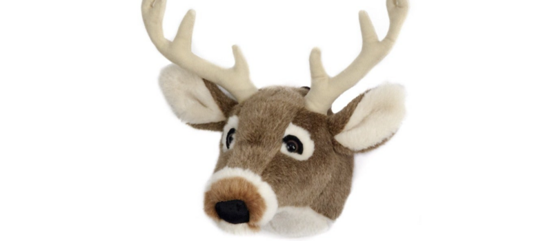 Plush Whitetail Deer Wall Trophy