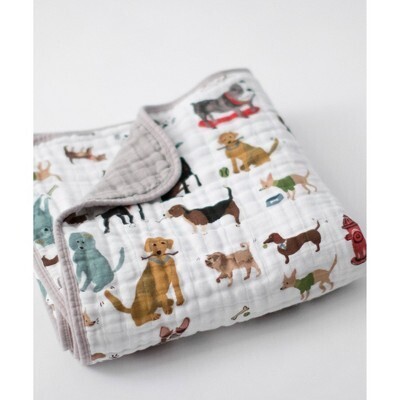Little Unicorn Cotton Muslin Crib Quilt - Woof