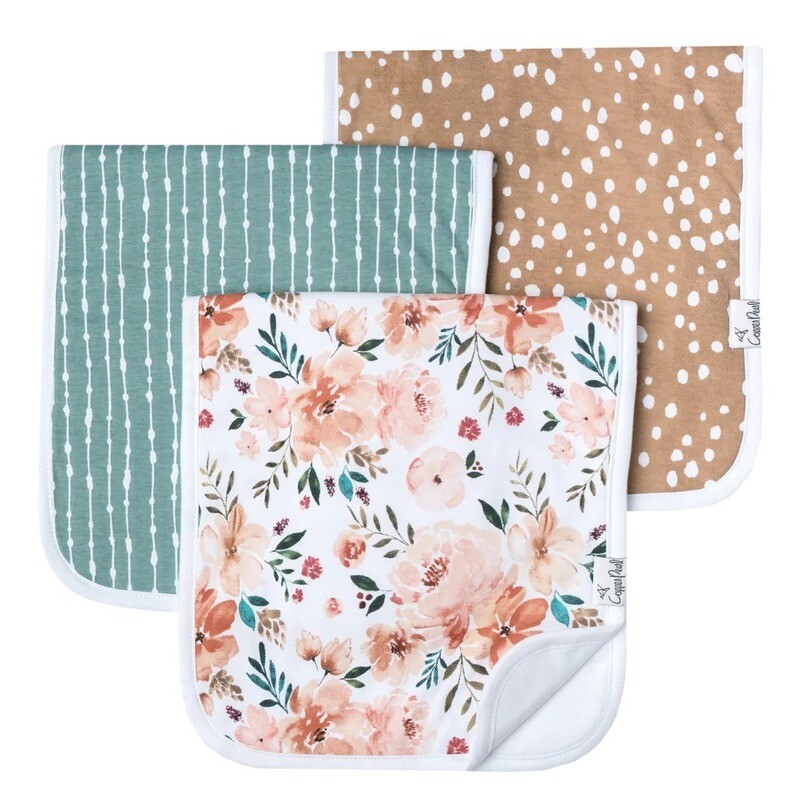 Copper Pearl Burp Cloths (set of 3) - Autumn