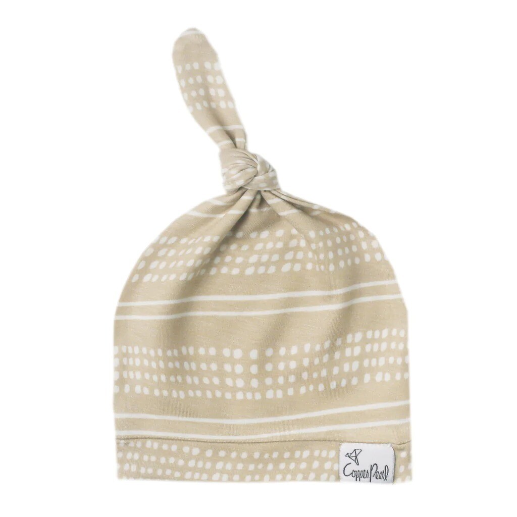 Copper Pearl Knotted Hat - Clay