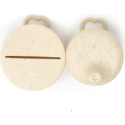 Silicone Sip & Snack Set - Taupe