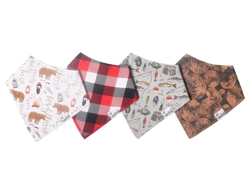 Copper Pearl Bandana Bibs - 4 Pack