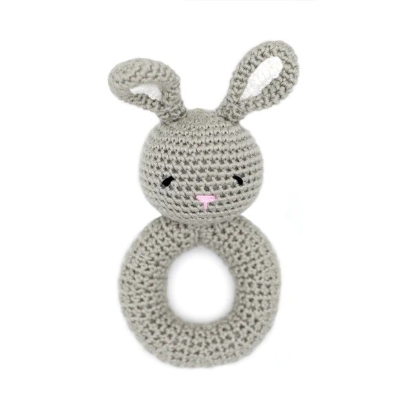 Crocheted Bunny Ring Rattle