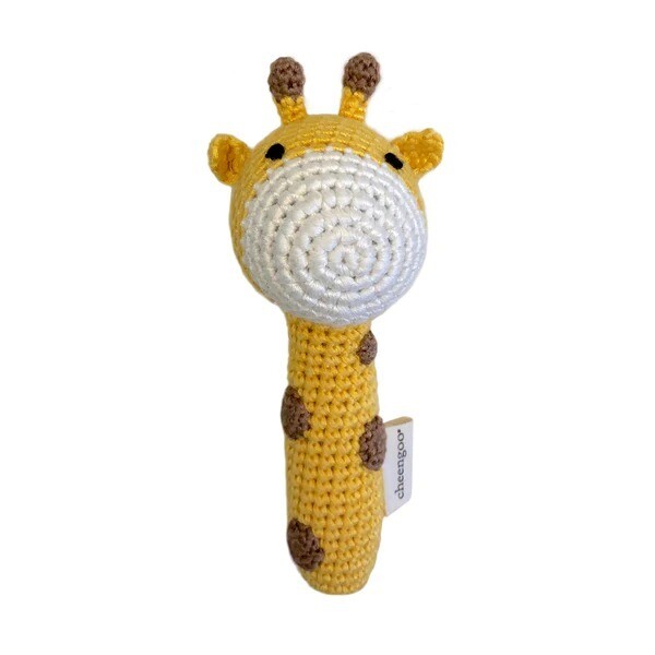 Crocheted Giraffe Stick Rattle