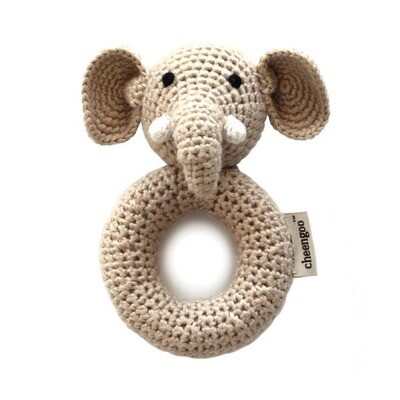 Crocheted Elephant Ring Rattle