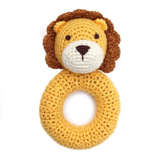 Crocheted Lion Ring Rattle