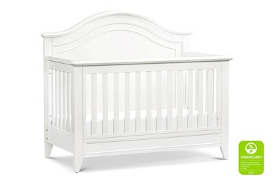 Beckett Convertible Curve Top Crib - Warm White